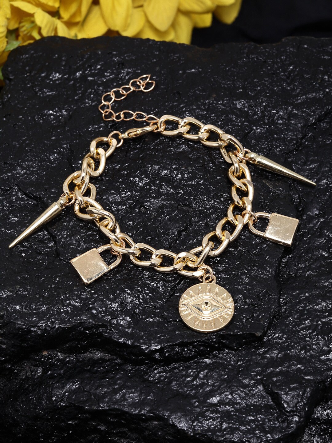 

Ferosh Women Gold-Toned Charm Bracelet