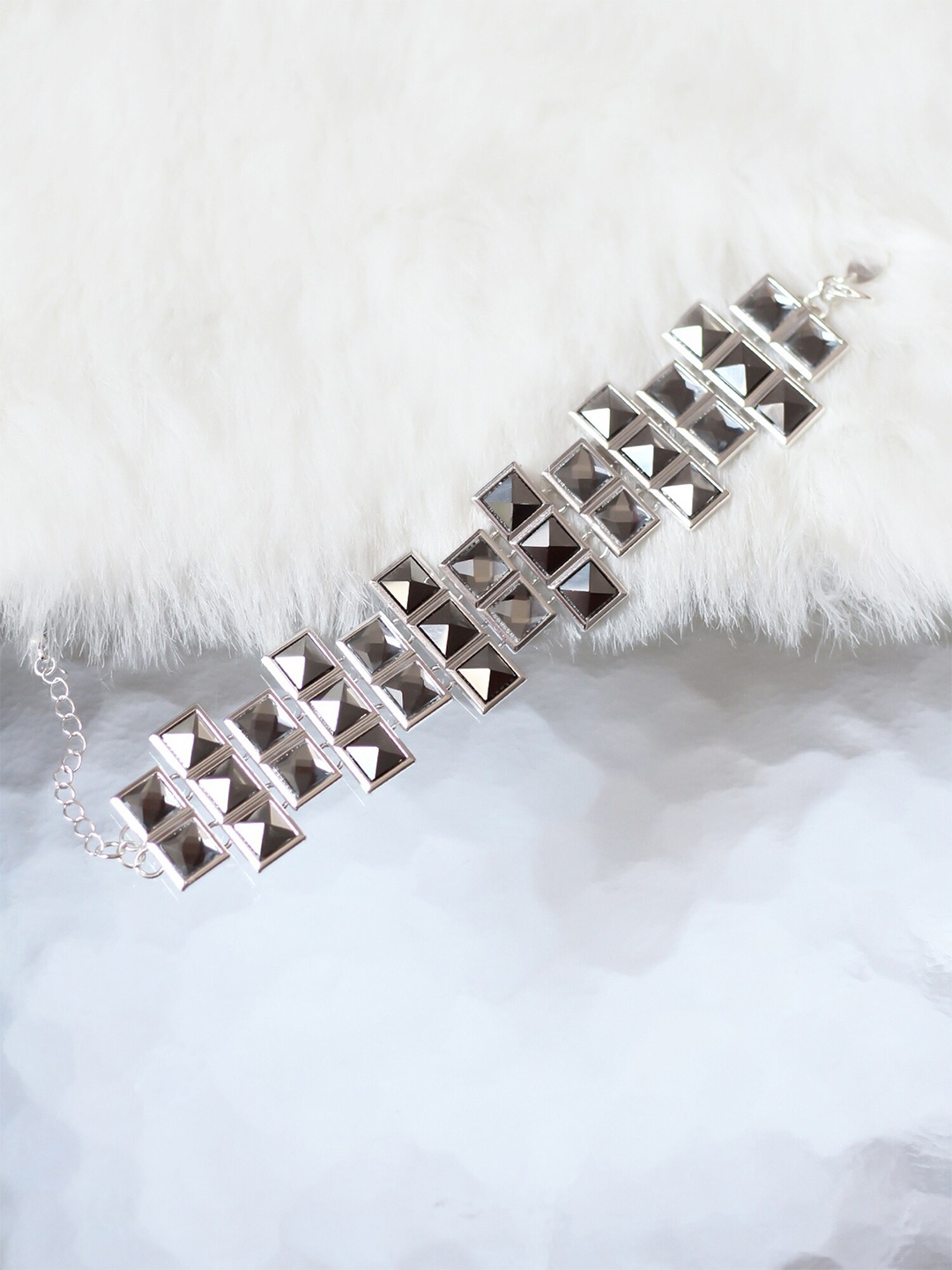 

Bellofox Women Silver-Toned & Gold-Toned Charm Bracelet