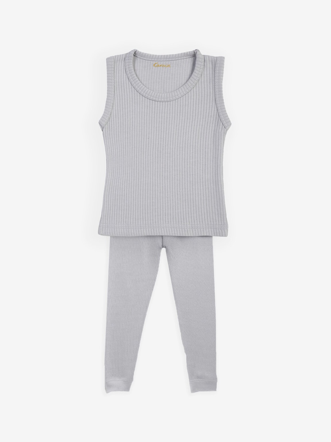 

Kanvin Boys Grey Ribbed Thermal Set