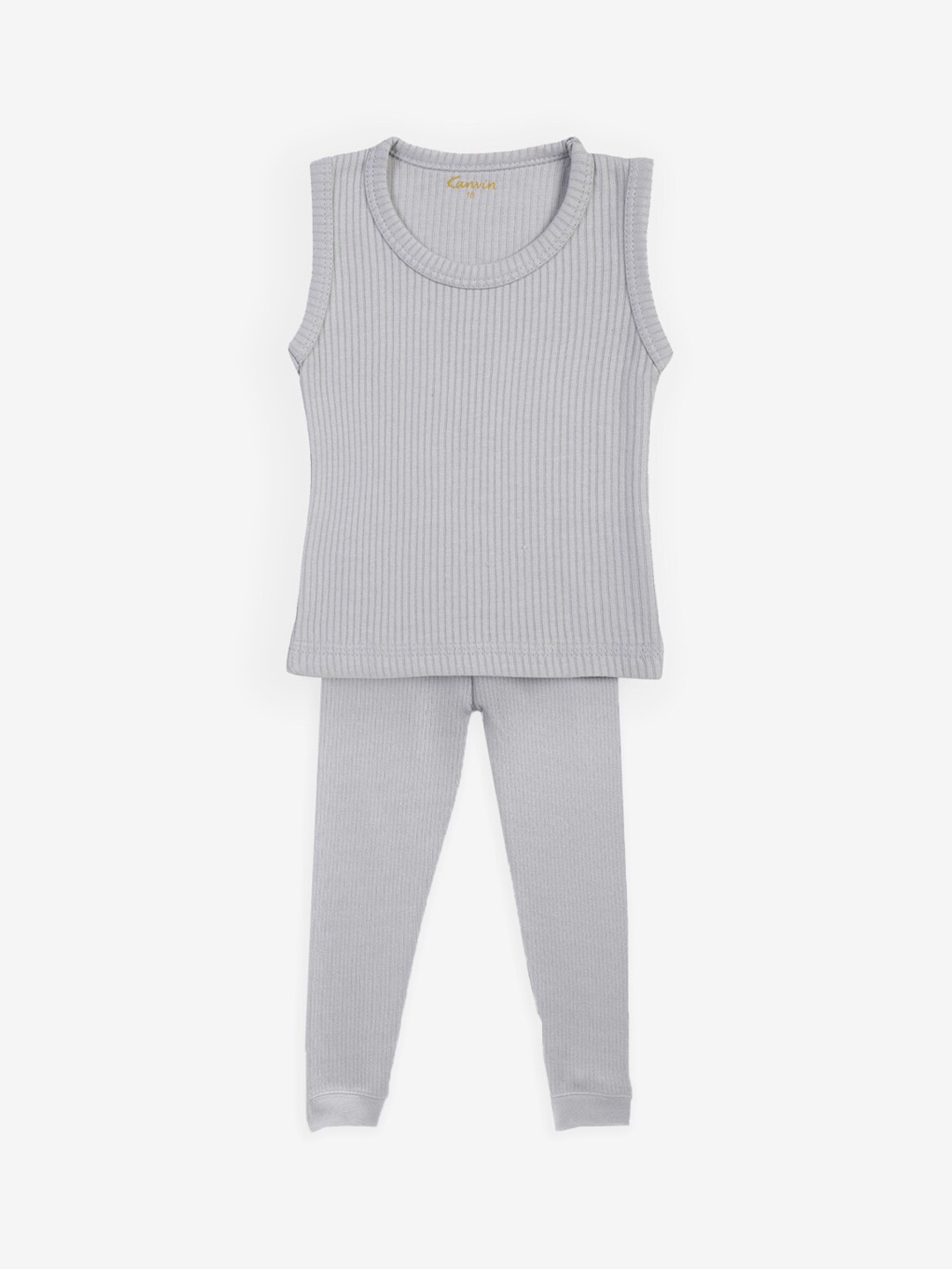 

Kanvin Boys Grey Ribbed Thermal Set