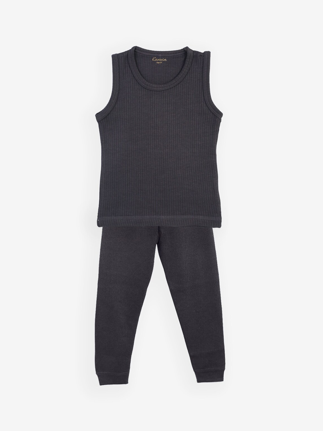 

Kanvin Boys Charcoal Grey Solid Thermal Set