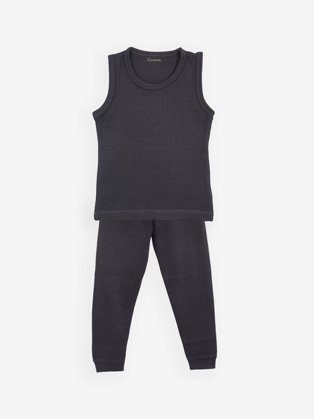 

Kanvin Boys Charcoal Grey Solid Thermal Set