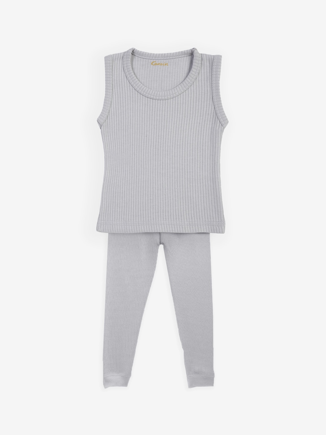 

Kanvin Boys Grey Ribbed Thermal Set