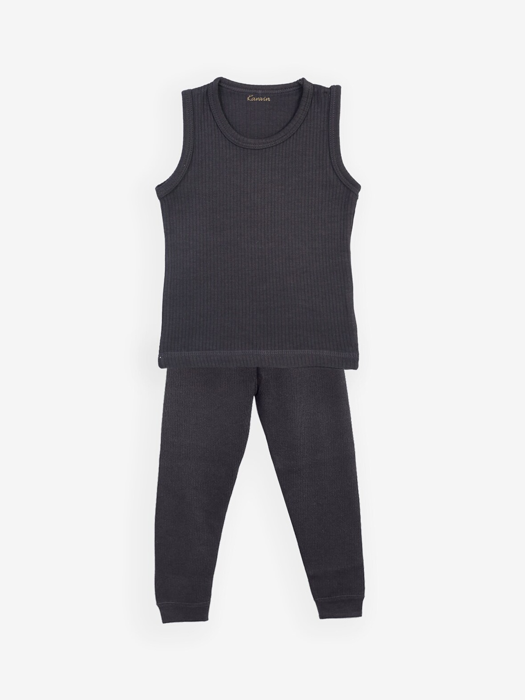 

Kanvin Boys Charcoal Grey Solid Thermal Set