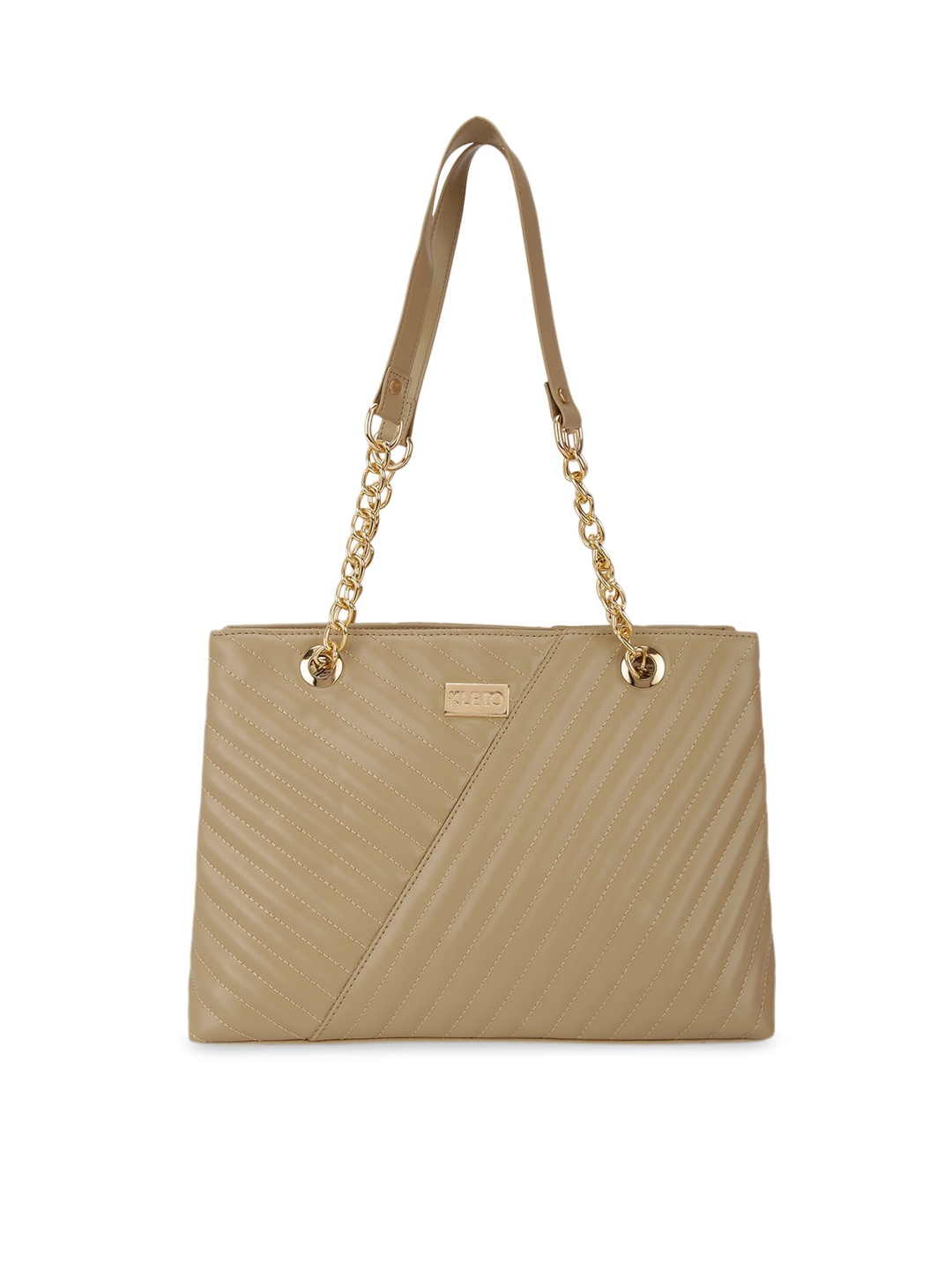 

KLEIO Quilted Tote Shoulder Bag, Beige