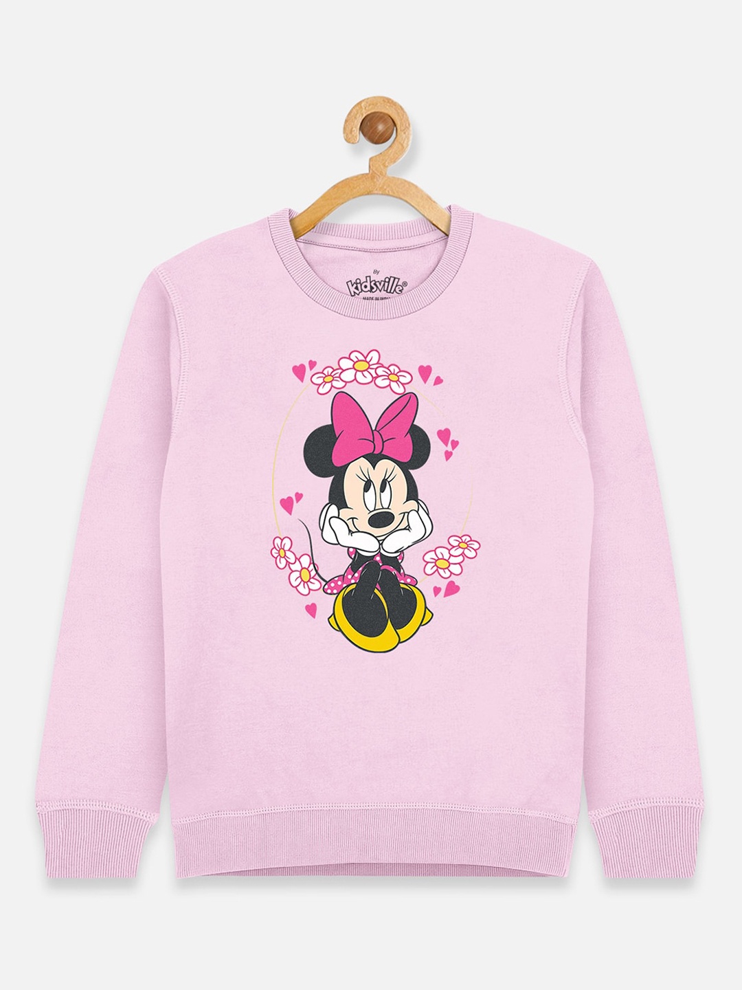 

Kids Ville Mickey & Friends Girls Pink Printed Sweatshirt