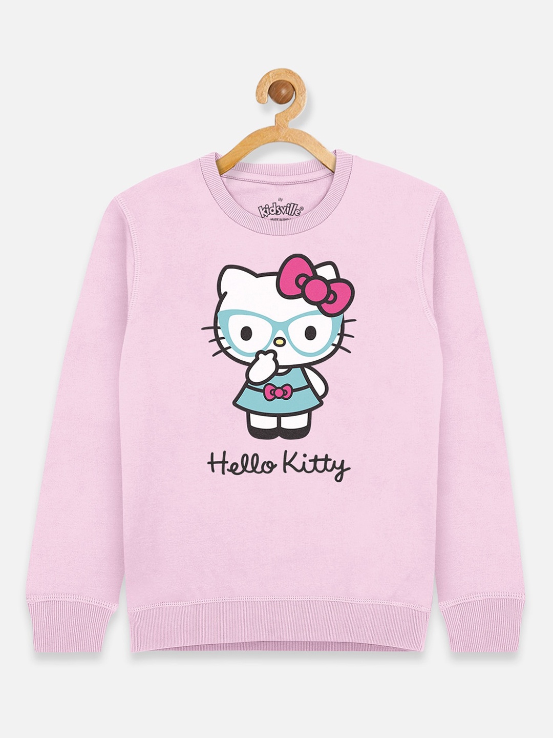 

Kids Ville Girls Pink Hello Kitty Printed Sweatshirt