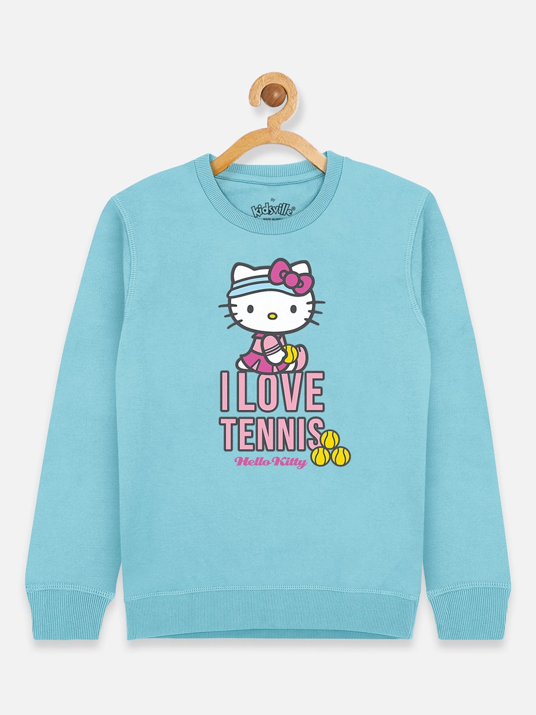 

Kids Ville Girls Blue Hello Kitty Printed Sweatshirt