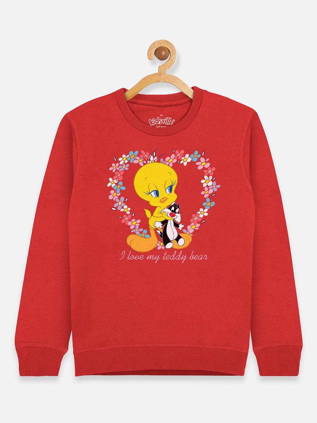 

Kids Ville Tweety Girls Red & Yellow Printed Sweatshirt