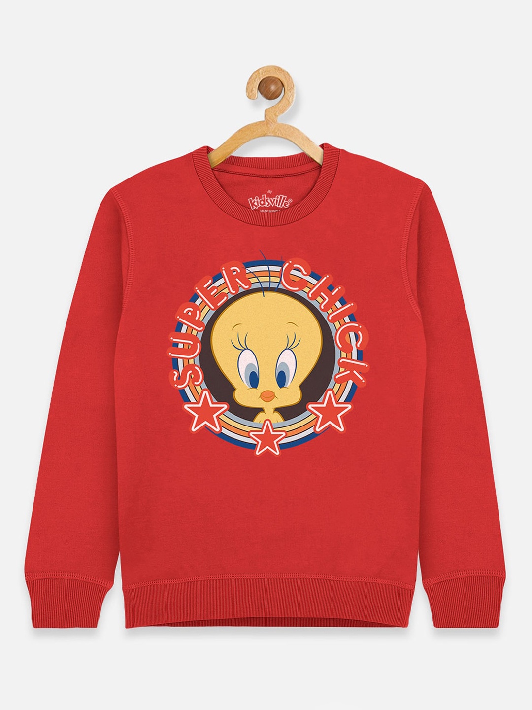 

Kids Ville Tweety Girls Red & Yellow Printed Sweatshirt