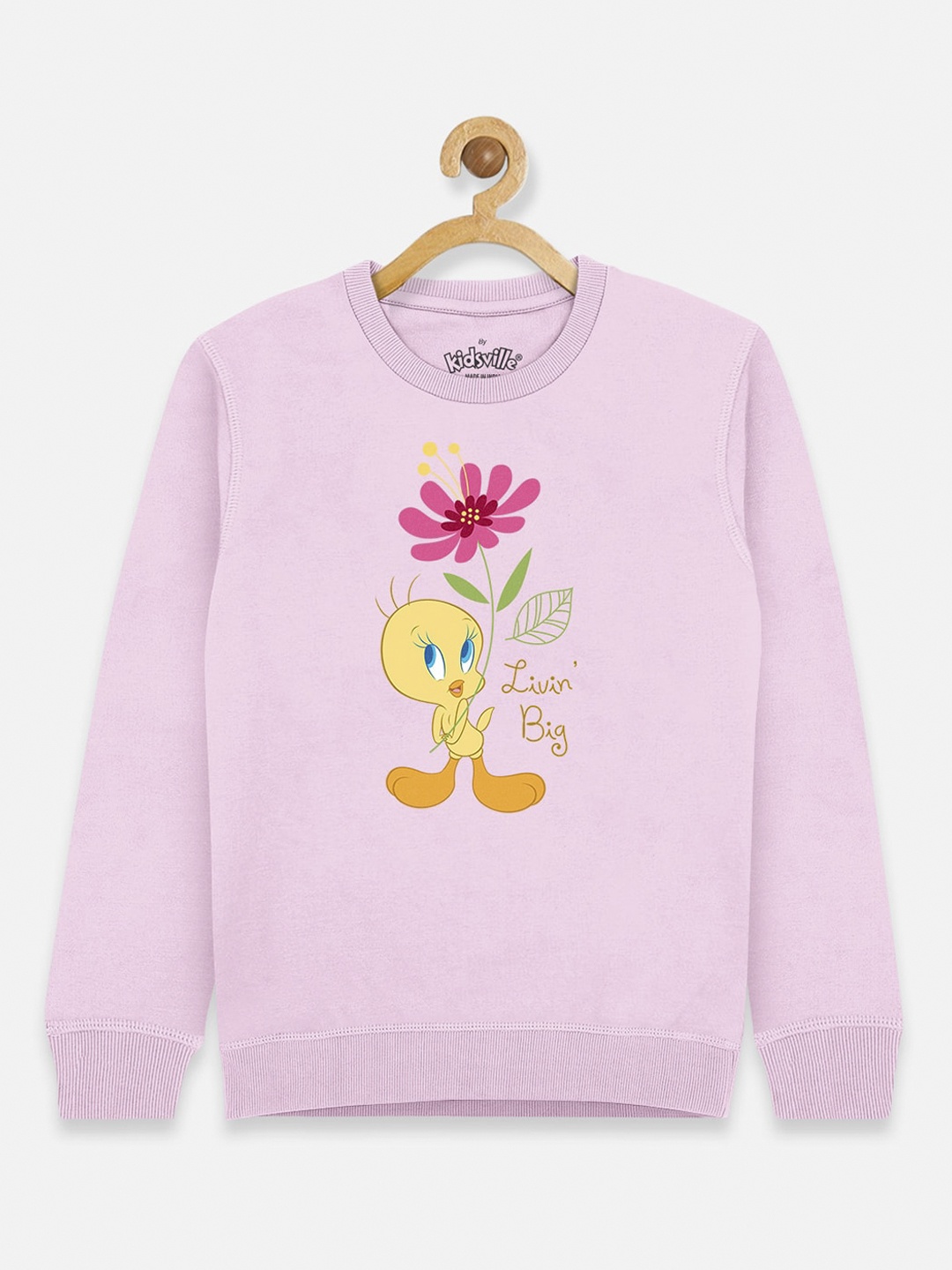 

Kids Ville Tweety Girls Pink Printed Sweatshirt