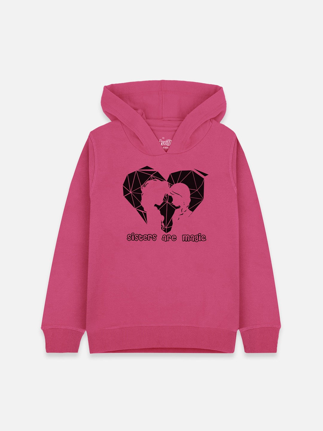 

Kids Ville Girls Pink Frozen Printed Hooded Sweatshirt