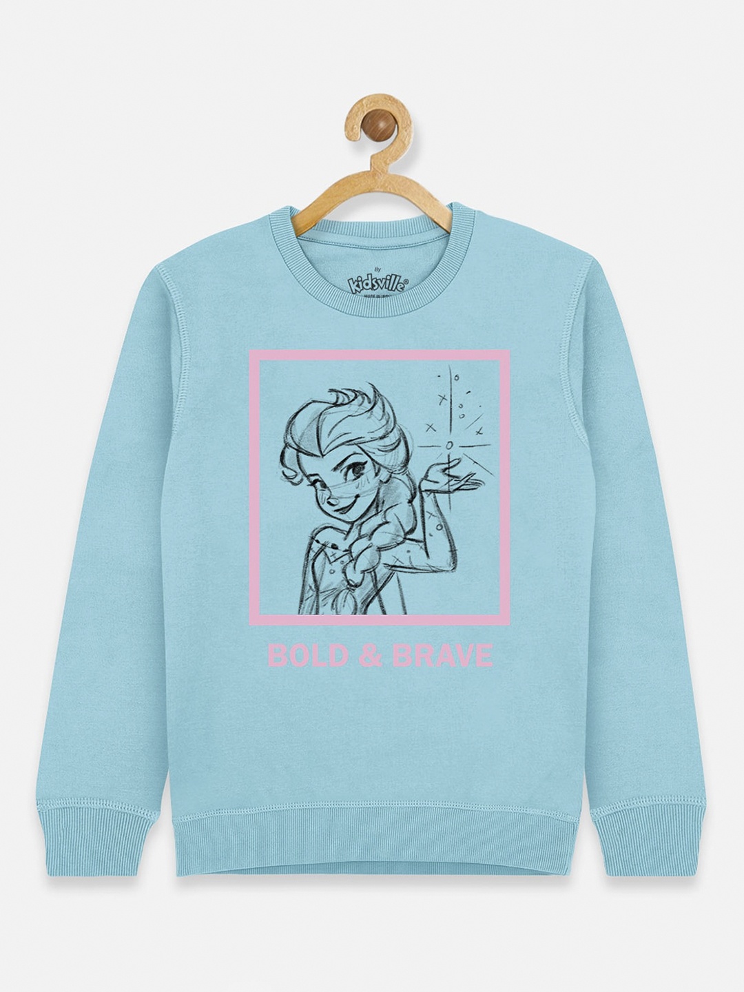 

Kids Ville Girls Blue Frozen Printed Sweatshirt