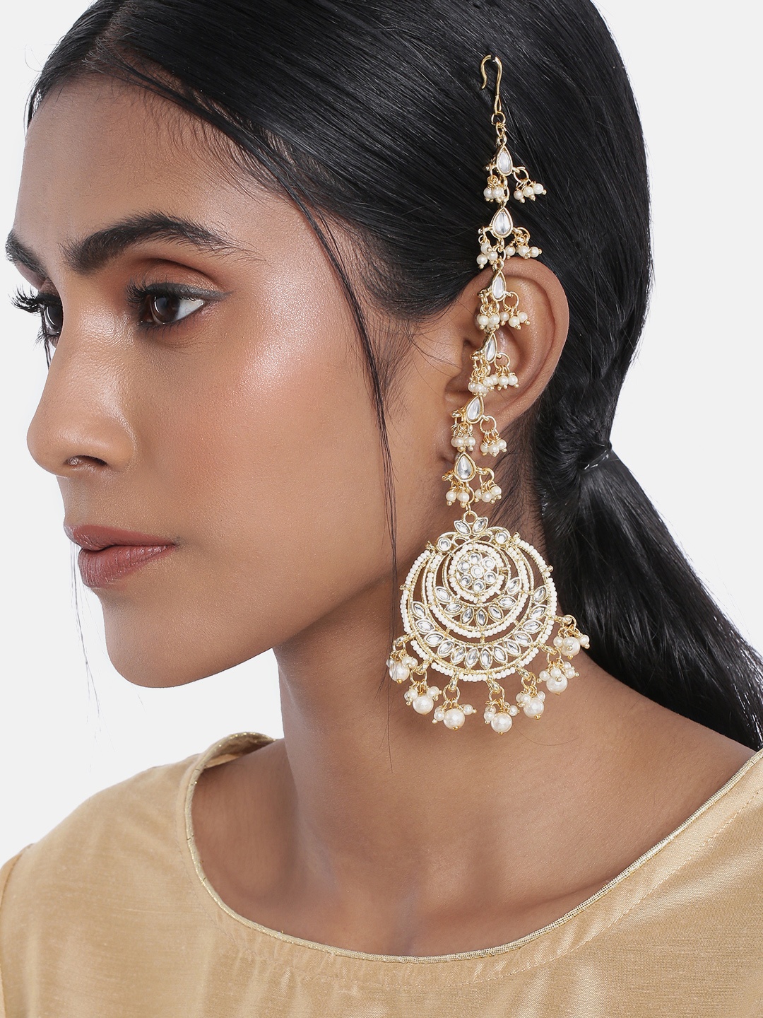 

I Jewels White Contemporary Drop Earrings