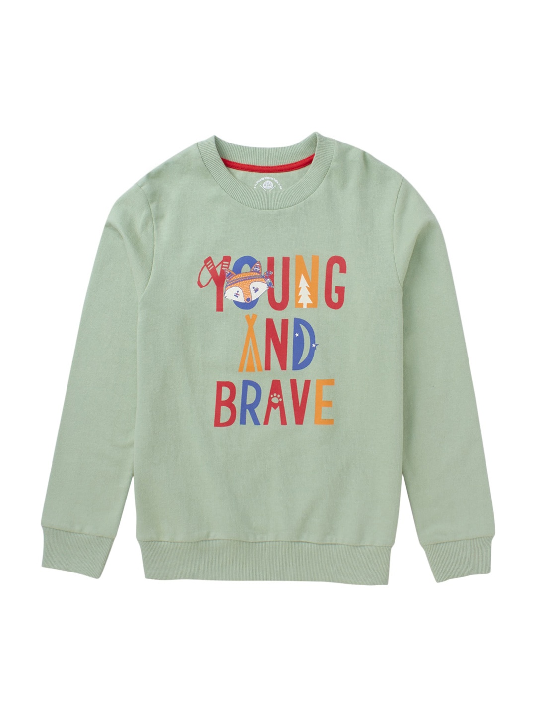 

Cub McPaws Boys Green Printed Cotton Sweatshirt