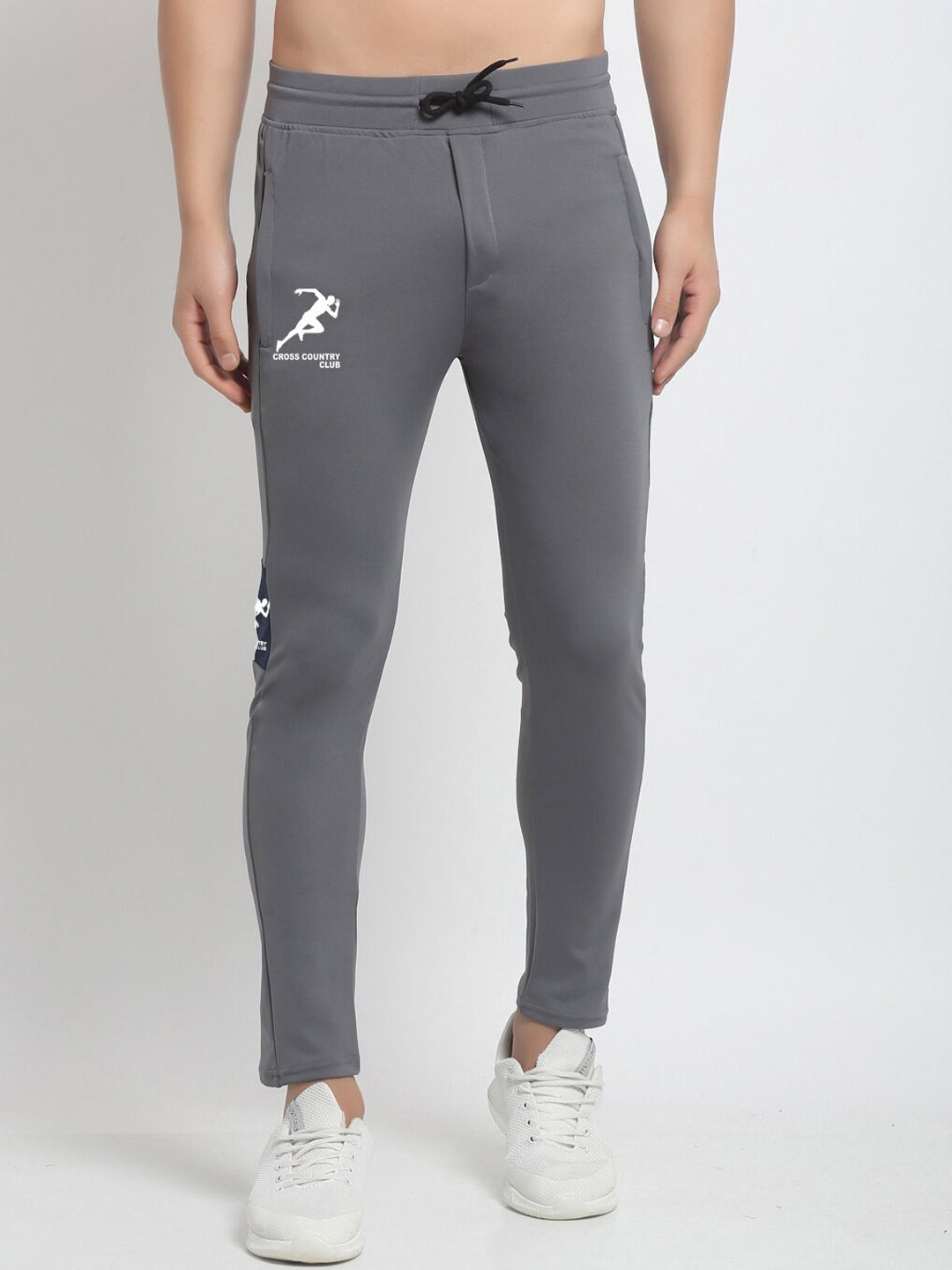

GRACIT Men Grey Solid Slim-Fit Track Pants