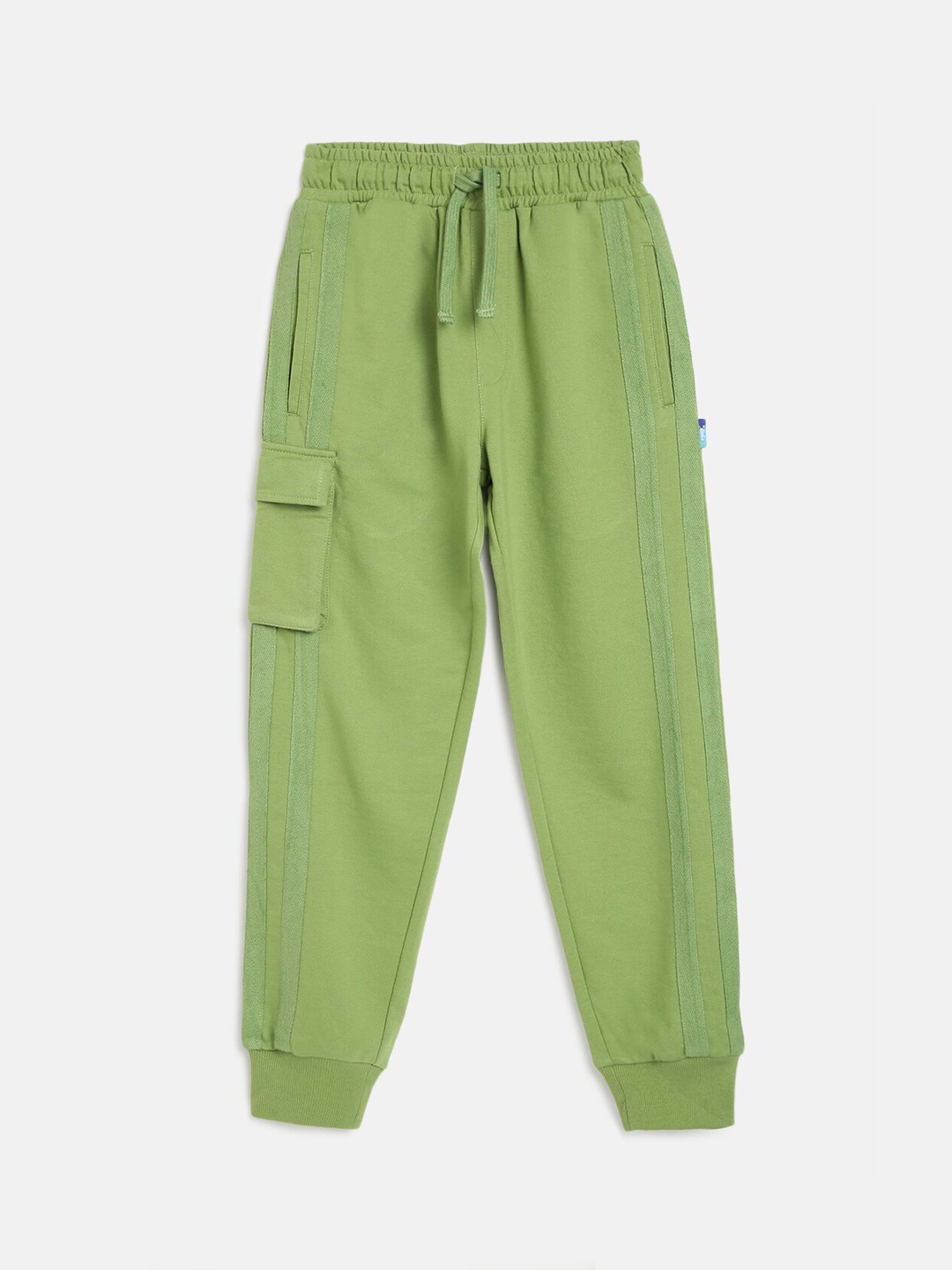 

Lil Tomatoes Boys Green Solid Pure Cotton Joggers