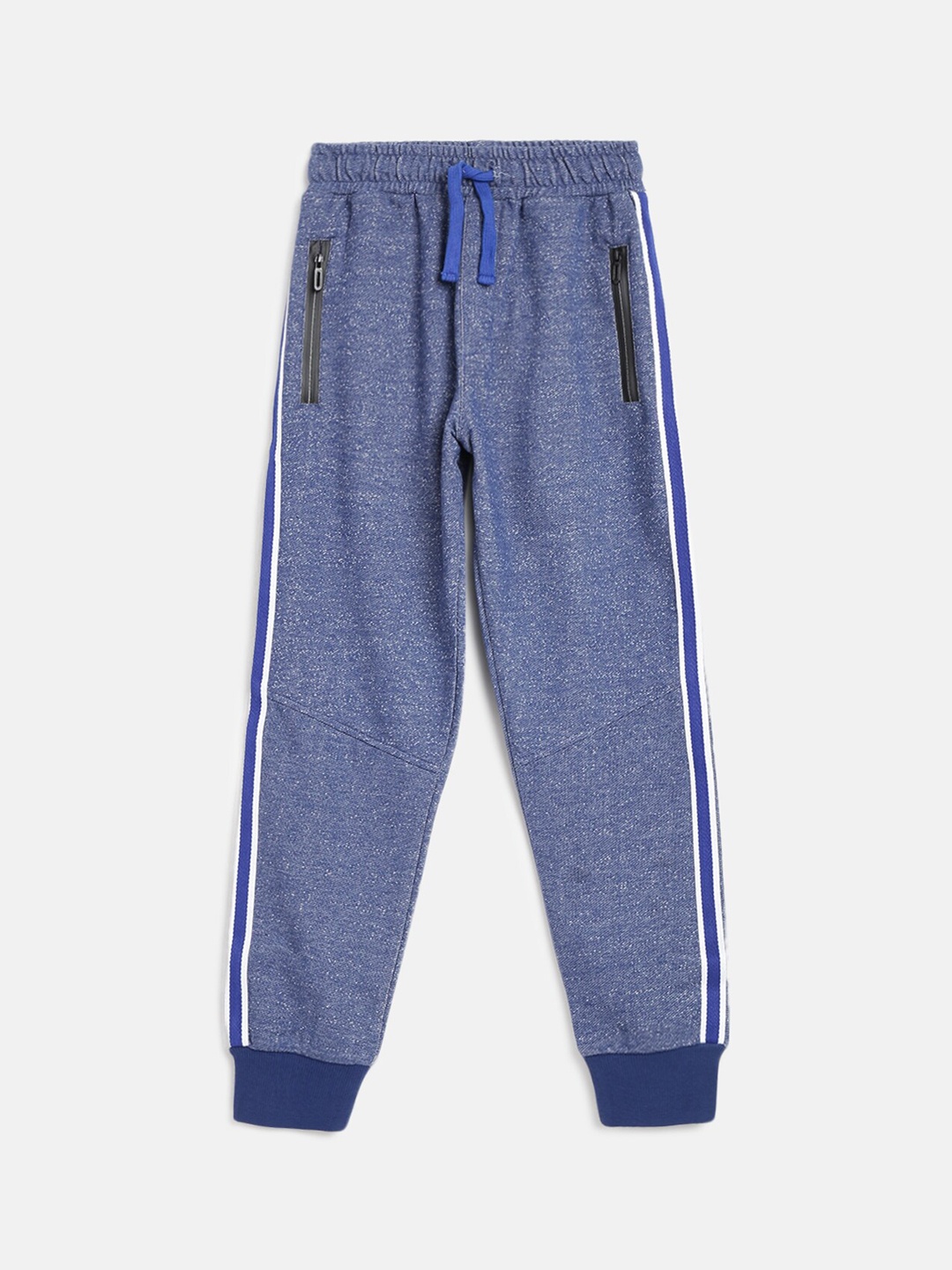 

Lil Tomatoes Boys Blue Solid Pure Cotton Track Pants