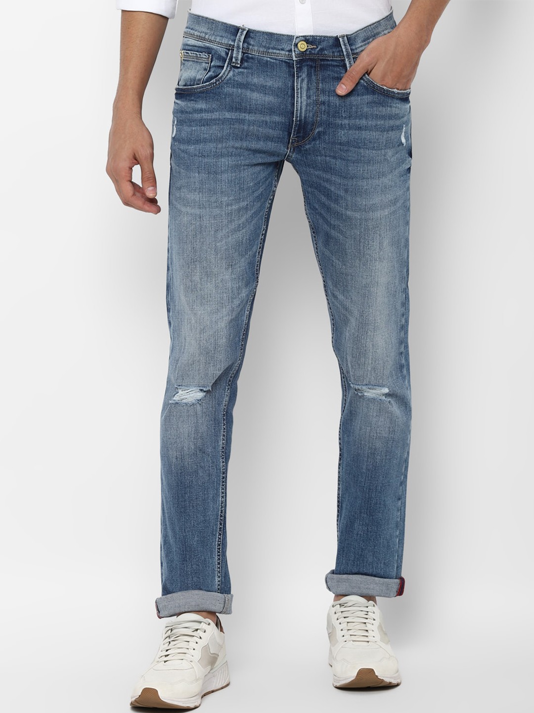 

Allen Solly Men Blue Mildly Distressed Heavy Fade Jeans