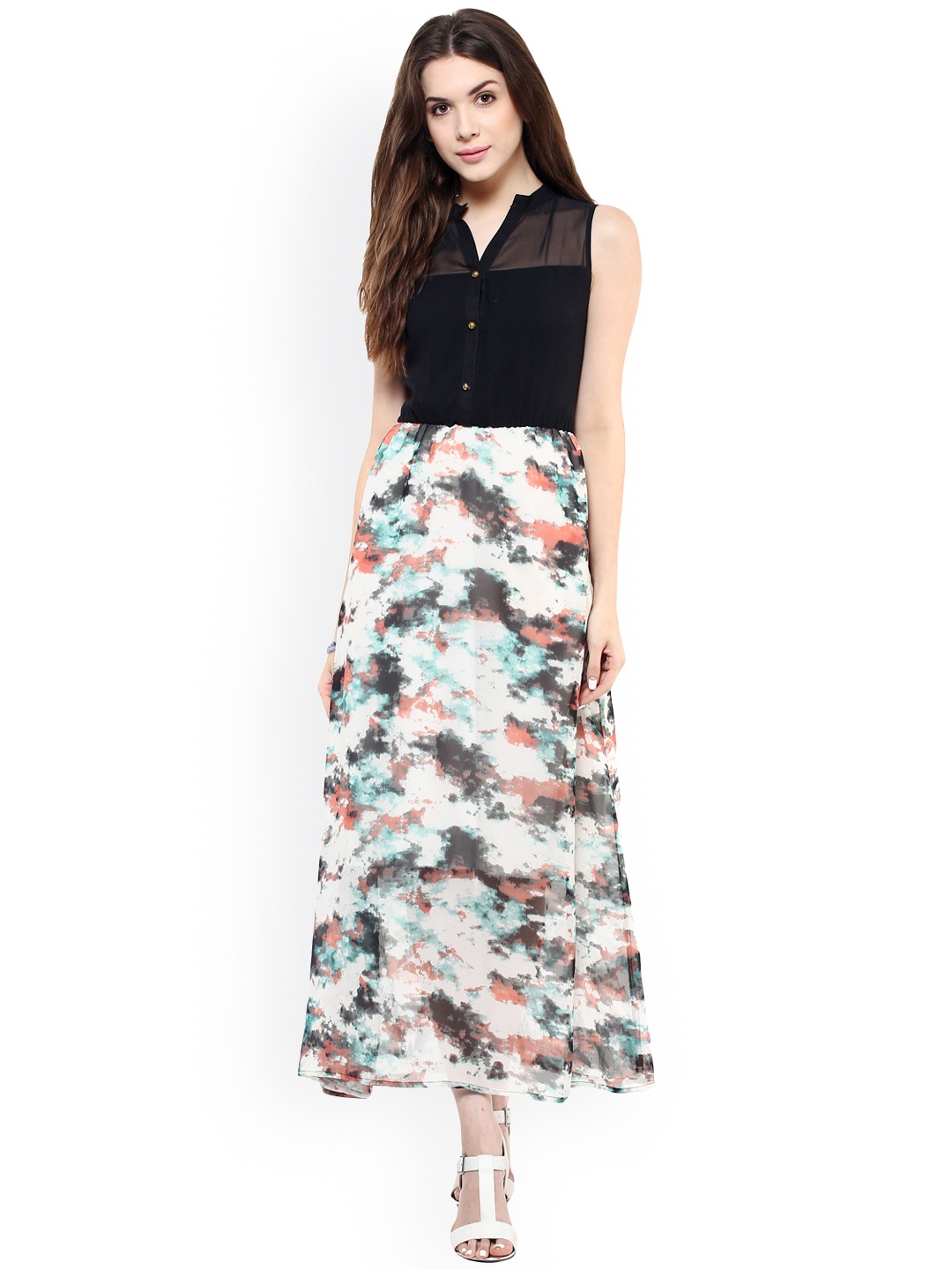 

Zima Leto Women Multicoloured Printed Maxi Dress, Multi