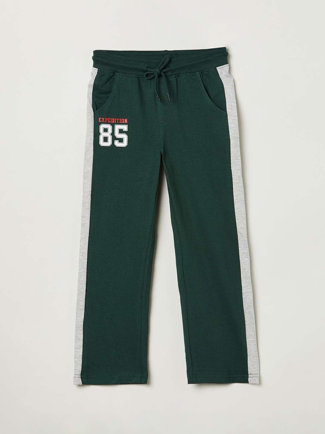 

max Boys Green Pure Cotton Joggers