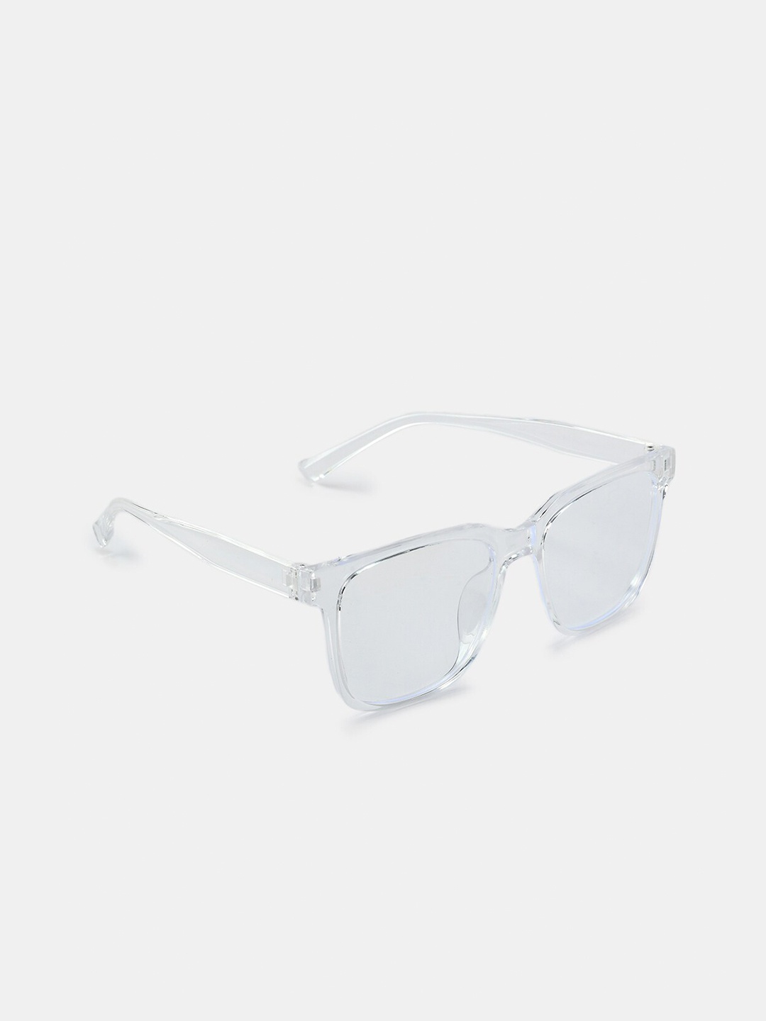 

FUZOKU Unisex Transparent Solid Full Rim Wayfarer Frames