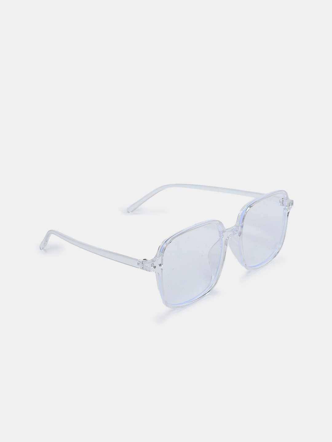 

FUZOKU Unisex Transparent Solid Full Rim Square Frames