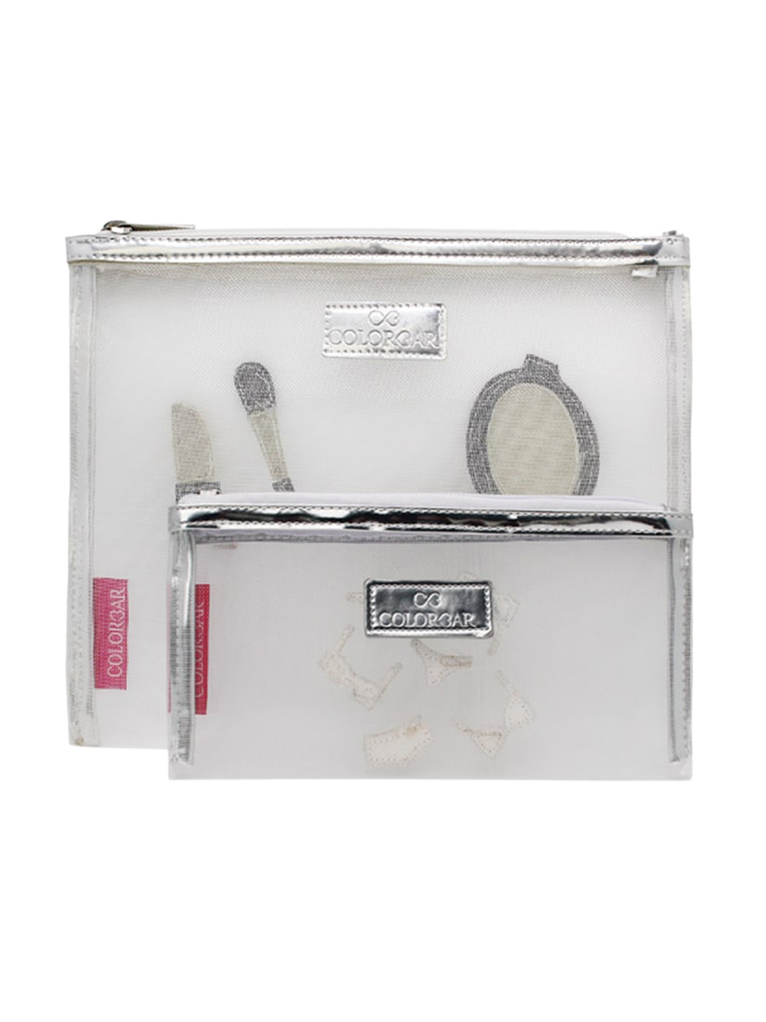 

Colorbar White Set of 2 Mesh Pouch