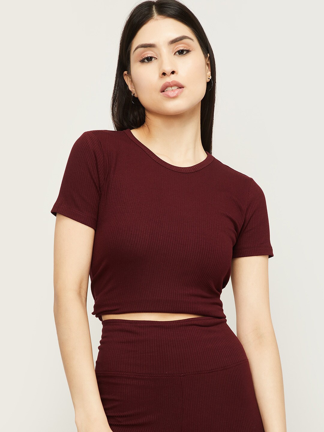 

Fame Forever by Lifestyle Burgundy Regular Top