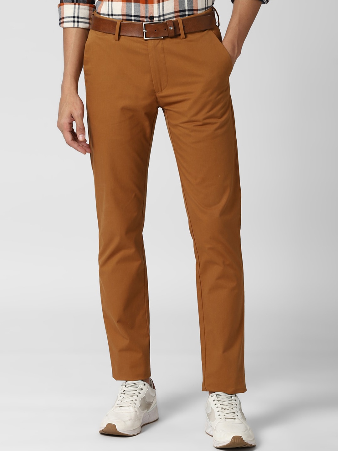 

Peter England Casuals Men Brown Slim Fit Chinos Trousers