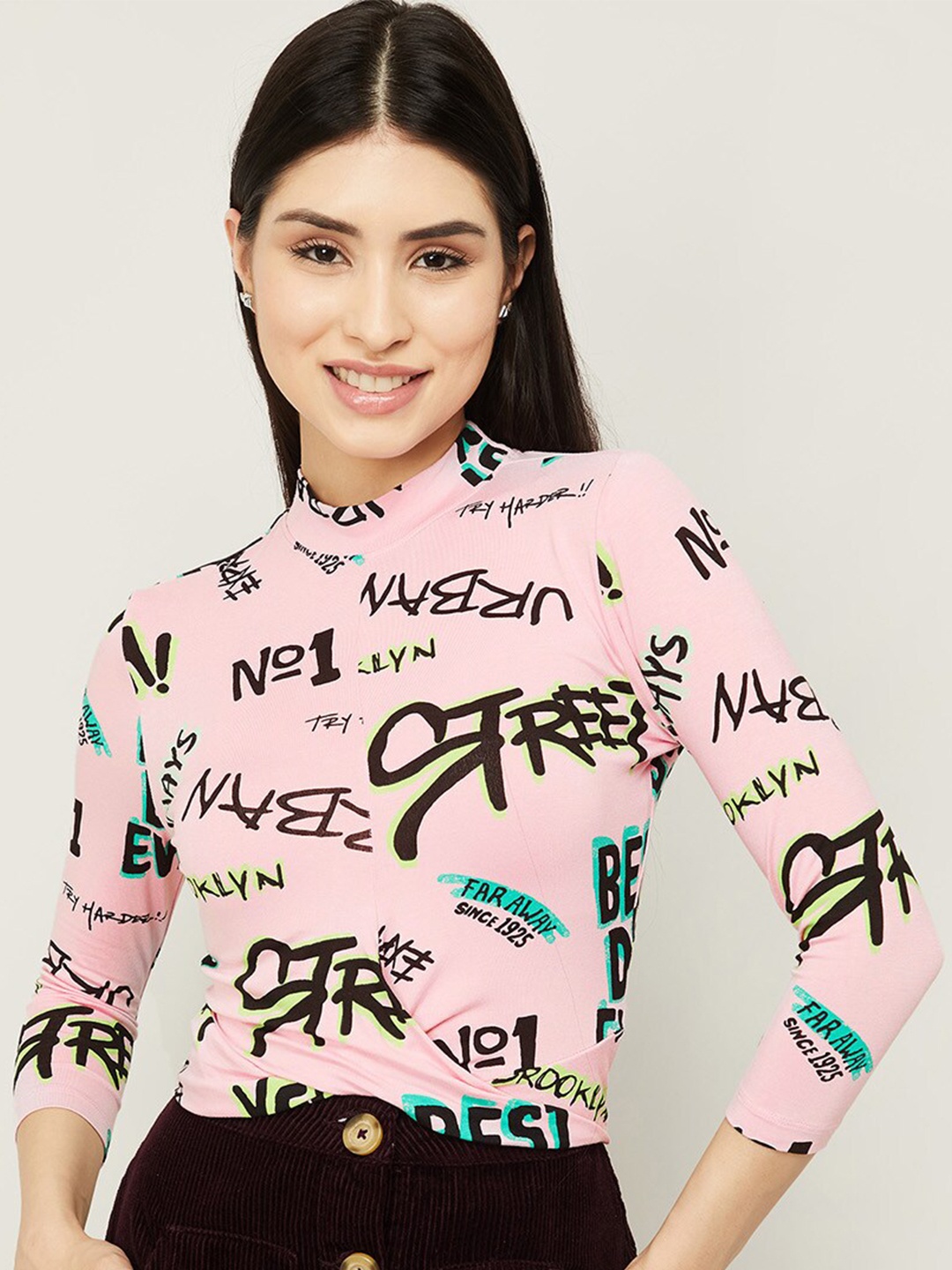 

Ginger by Lifestyle Pink Fitted Top
