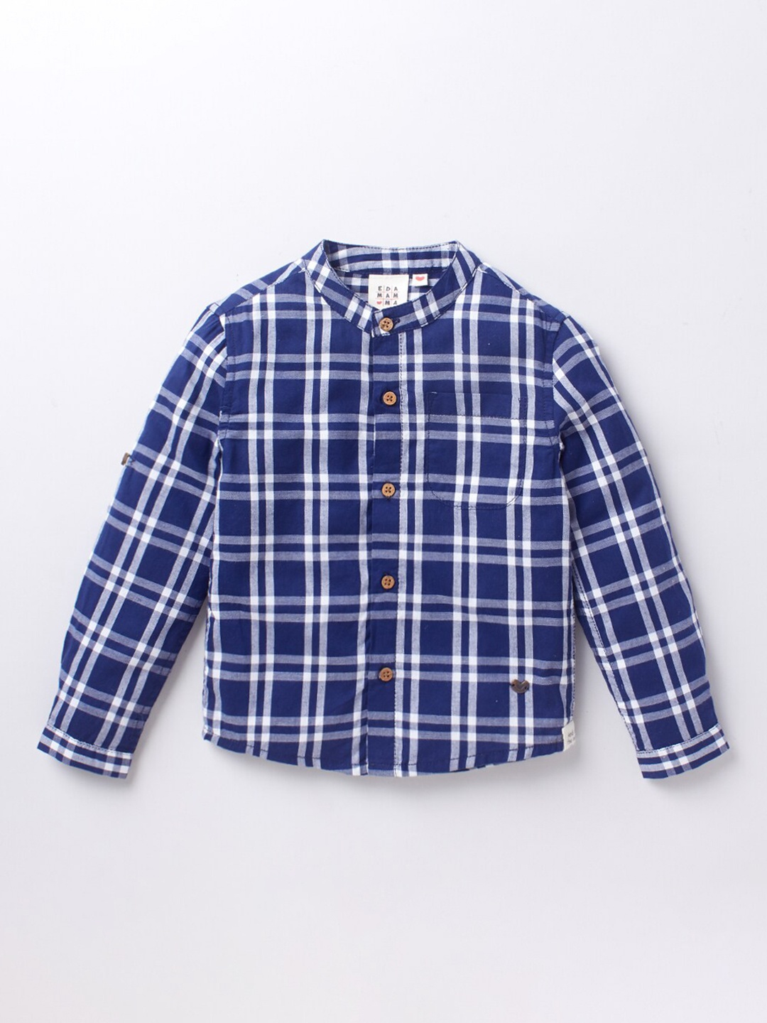 

Ed-a-Mamma Boys Navy Blue Premium Tartan Checked Casual Shirt