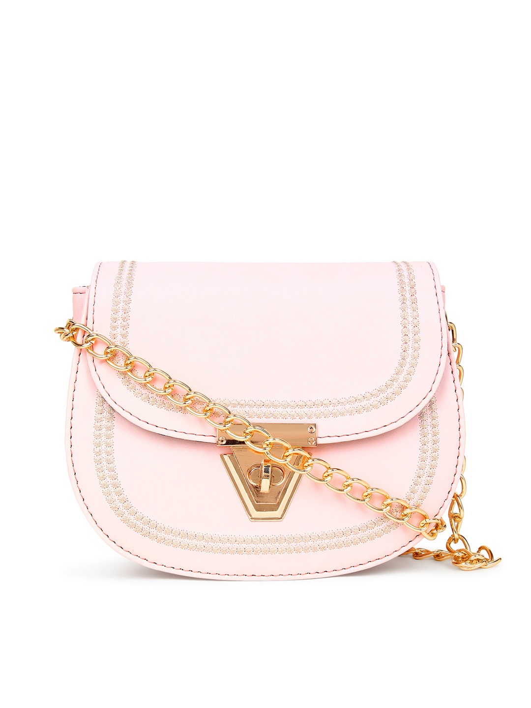 

LEGAL BRIBE Pink Solid Structured Sling Bag