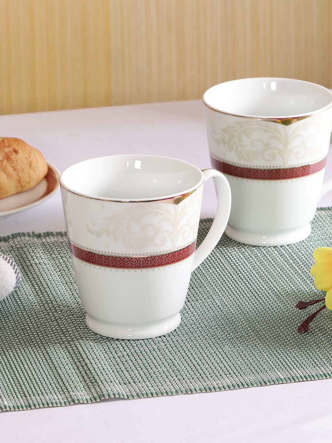 

Noritake Hearth Collection Queens Fountain 2 Pcs Tea/Milk Mug, White