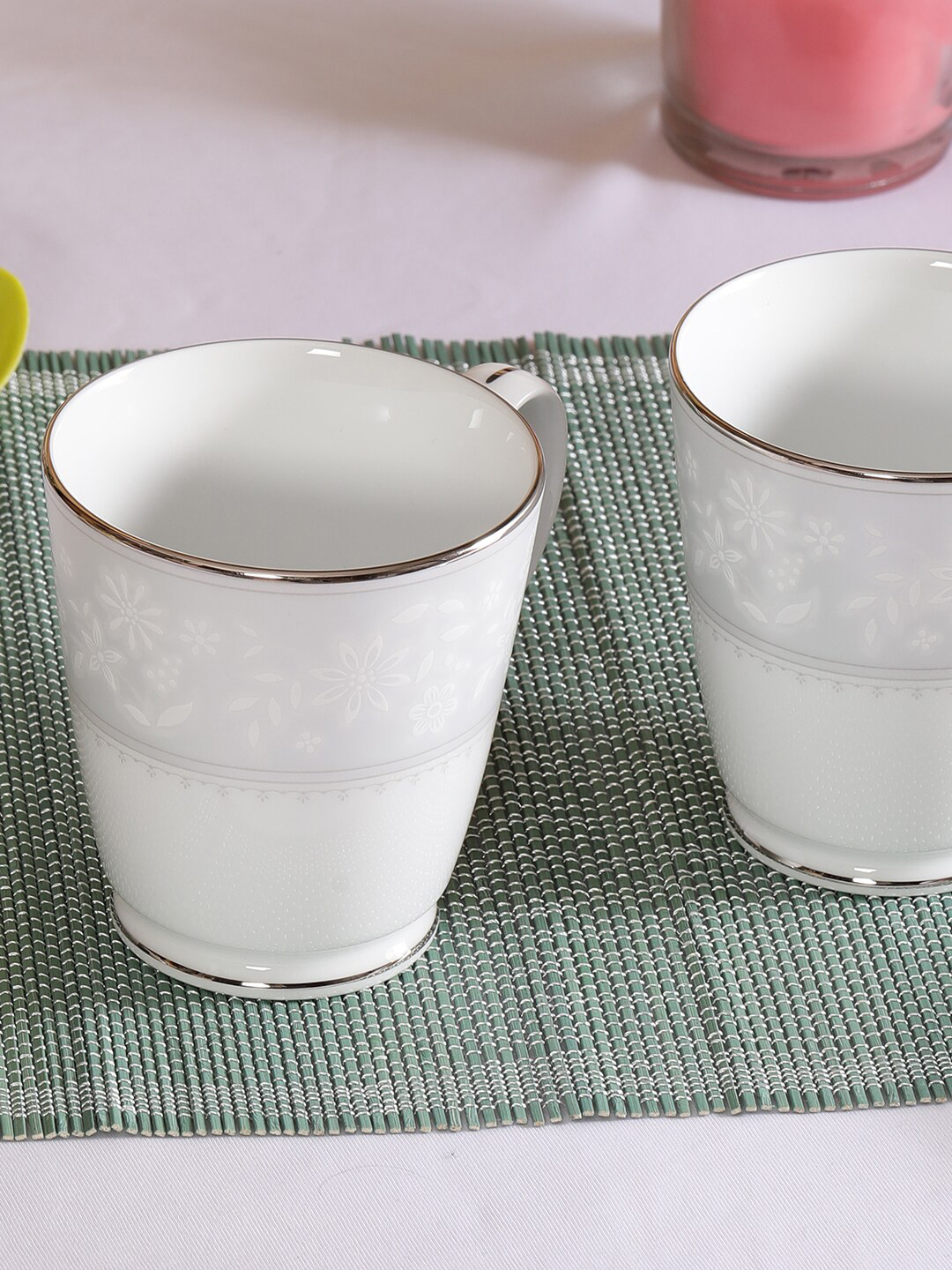

Noritake Hearth Collection Winter Sonata 2 Pcs Tea/Milk Mug, White