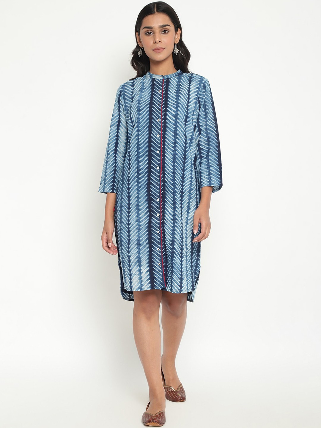 

Fabindia Blue Shirt Dress