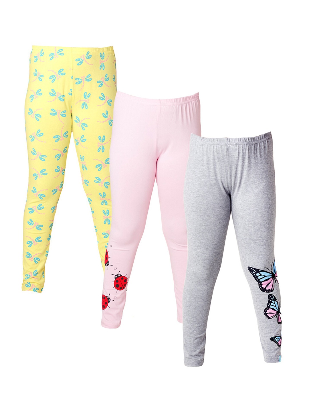 

You Got Plan B Girls Pack of 3 Printed Leggings, Yellow