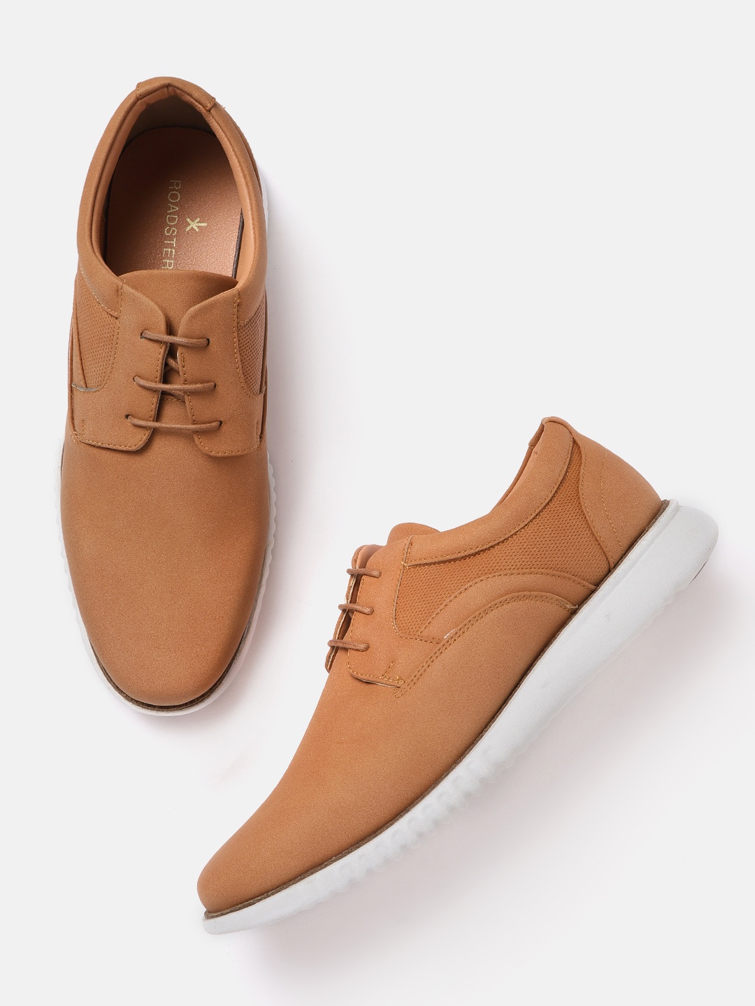 

Roadster Men Tan Brown Solid Derbys