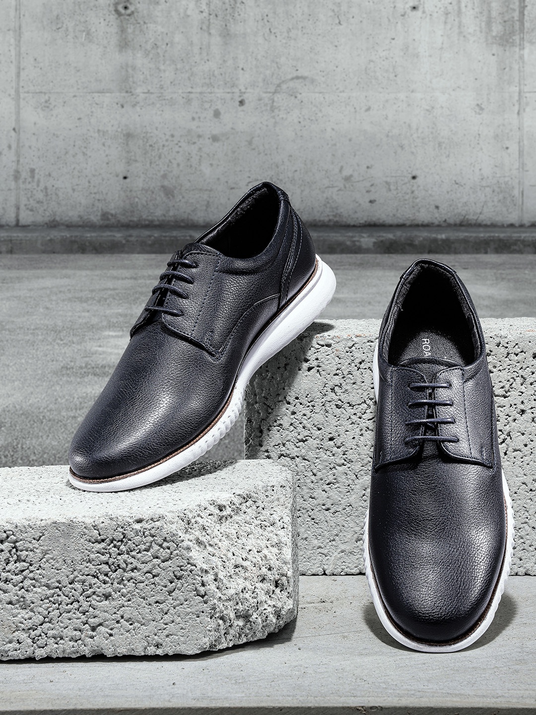 

Roadster Men Navy Blue Solid Derbys