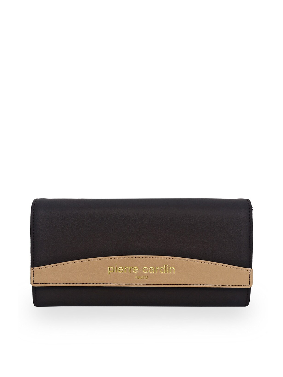

pierre cardin Women Brown & Beige Solid Purse Clutch