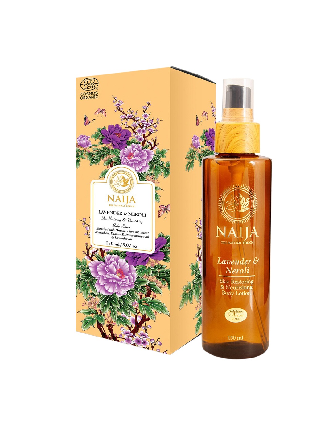 

NAIJA Organic Lavender With Neroli Skin Restoring & Nourishing Body Lotion 150ml, White