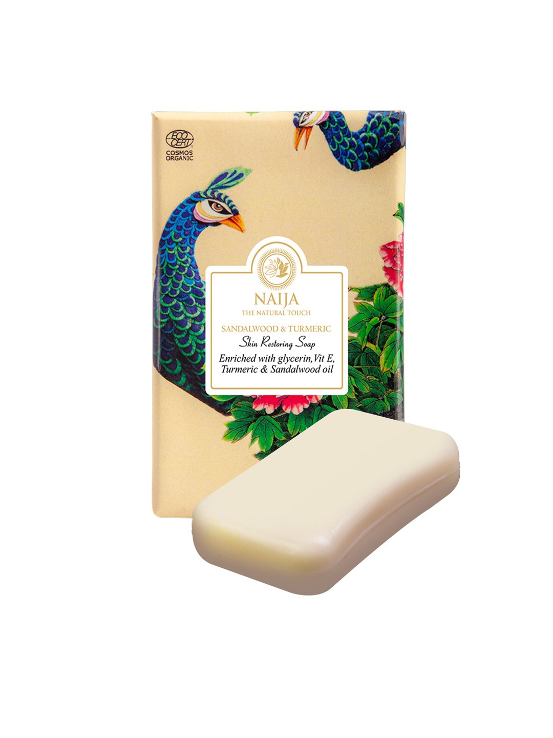 

NAIJA Unisex Organic Sandal Wood And Turmeric Skin Restoring Soap, White