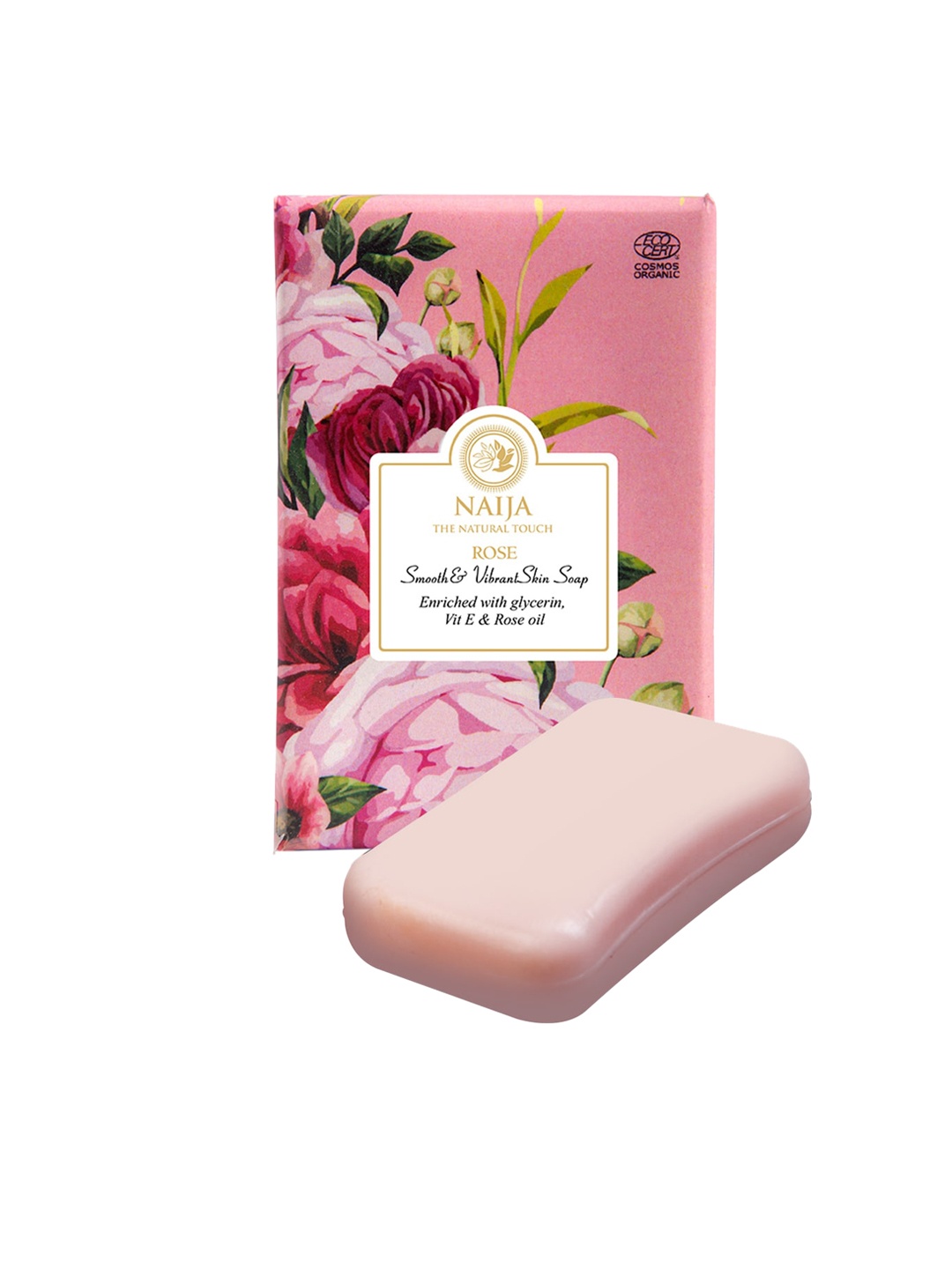 

NAIJA Rose Organic Soap For Smooth And Vibrant Skin 100 gm, White