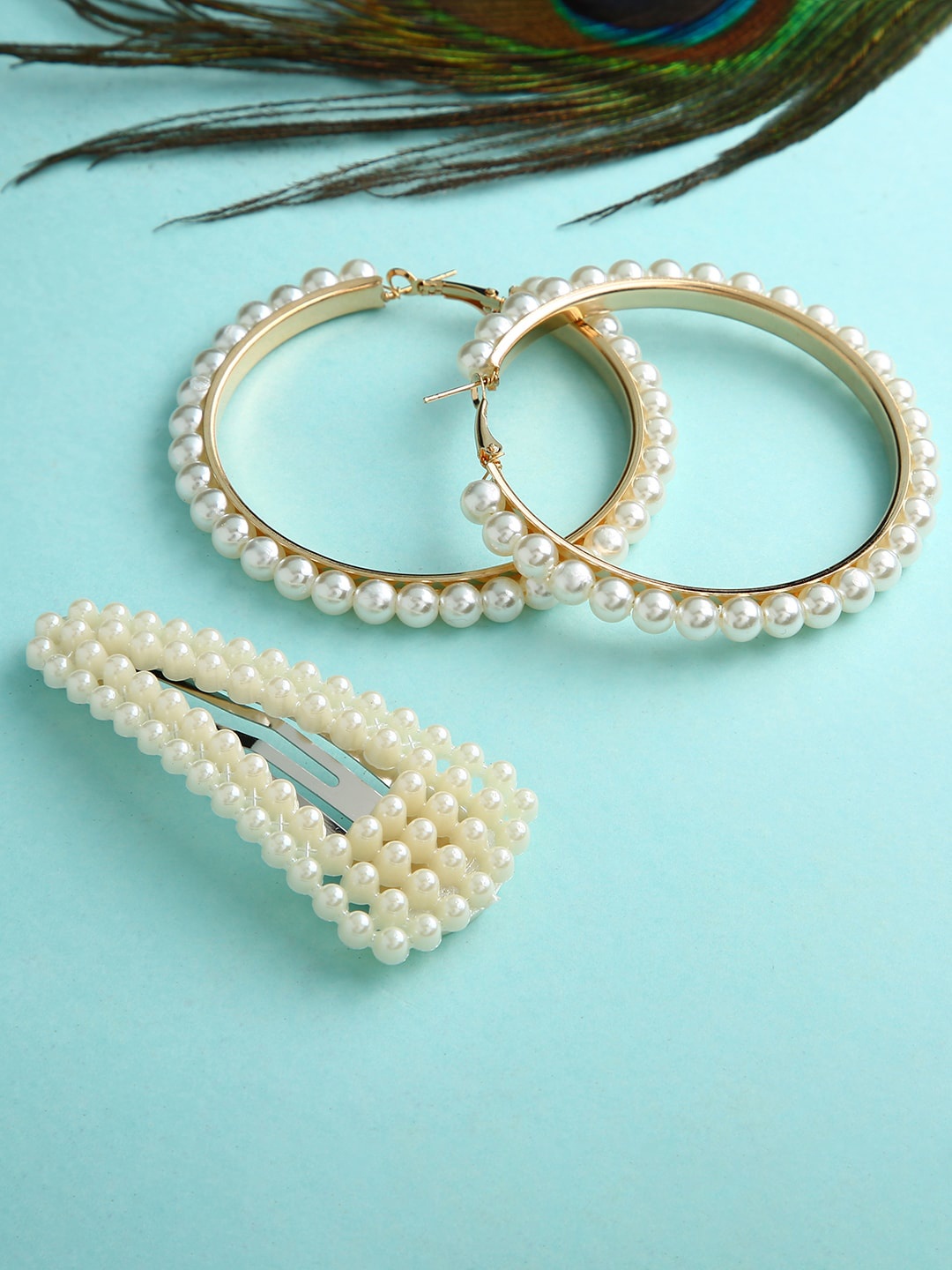 

justpeachy Gold-Toned Contemporary Earring Clip Combo
