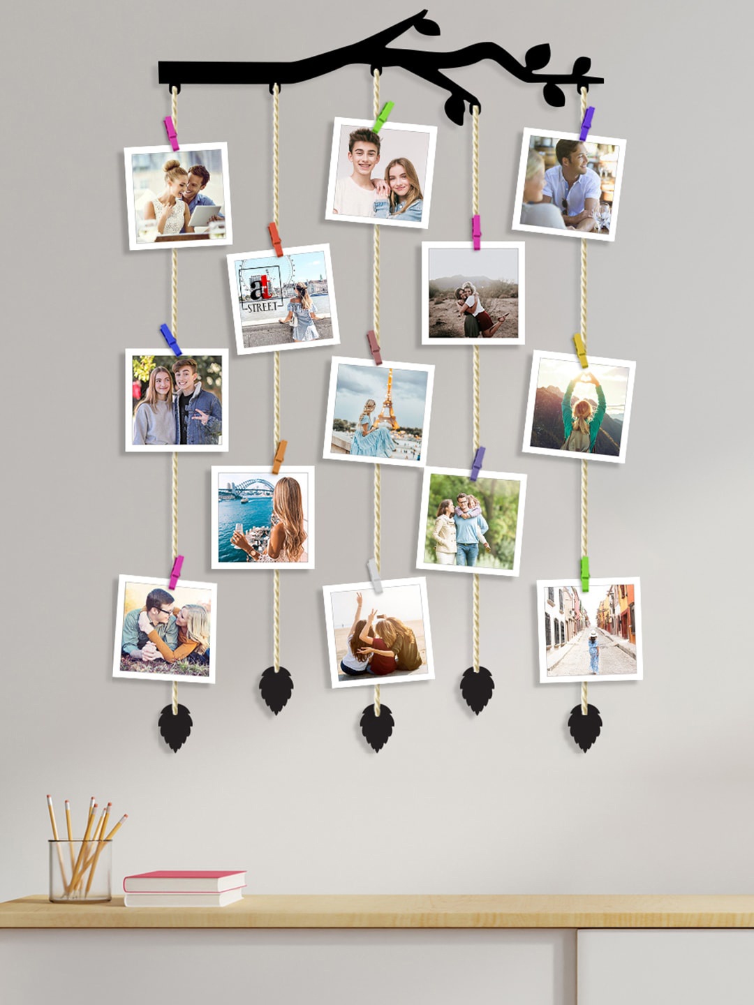 

Art Street Black & Beige Photo Collage Hanging Wall Decor