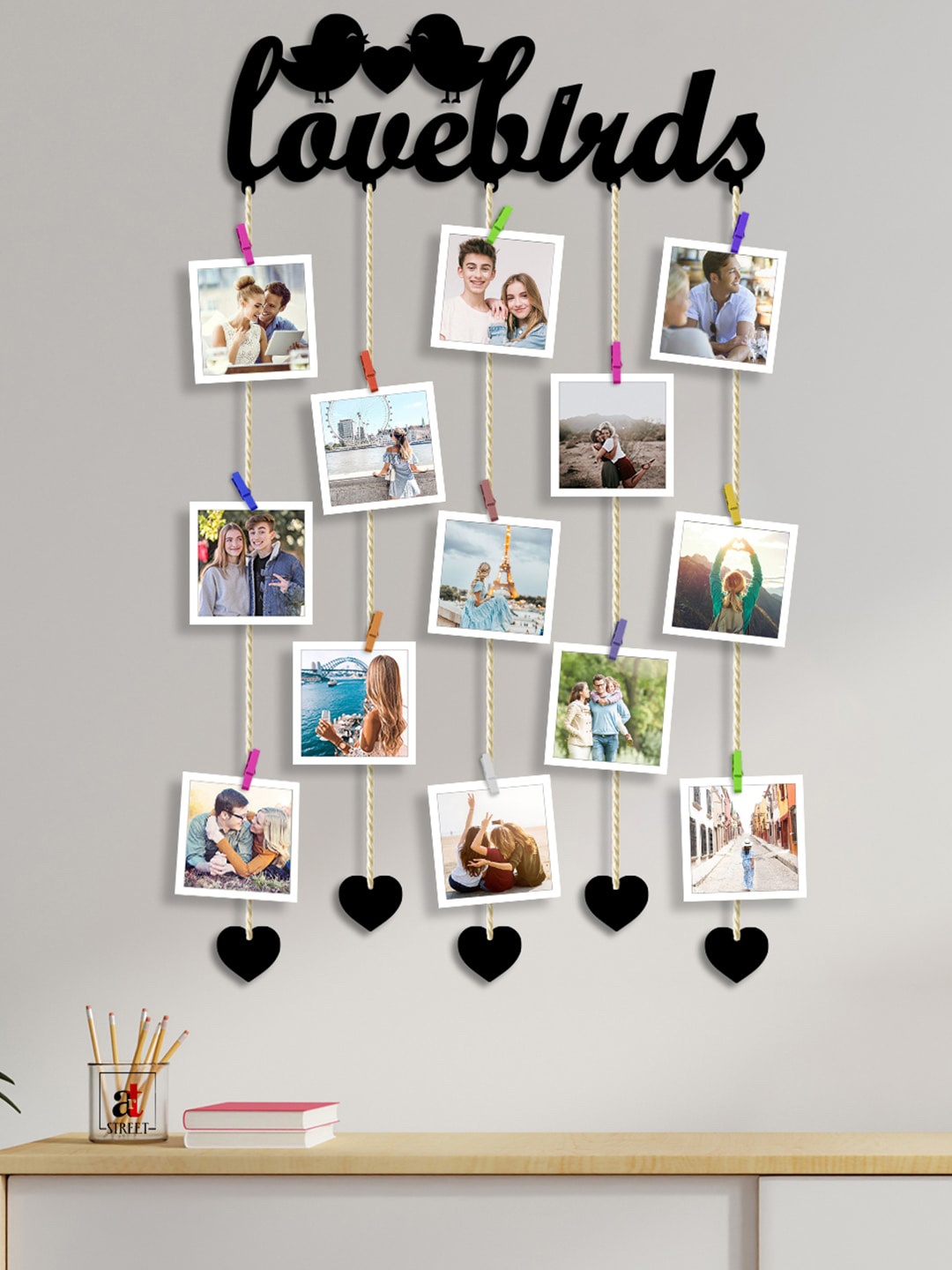 

Art Street Black Love Birds Plaque Picture Collage Wall Decor