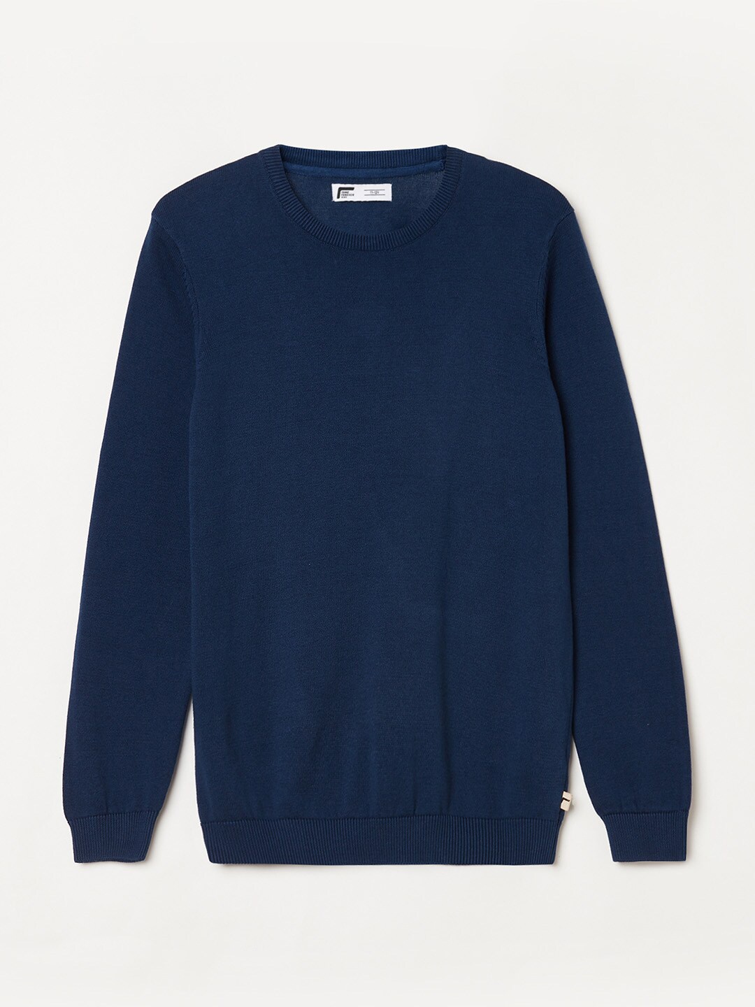 

Fame Forever by Lifestyle Boys Navy Blue-Coloured Solid Cotton Pullover