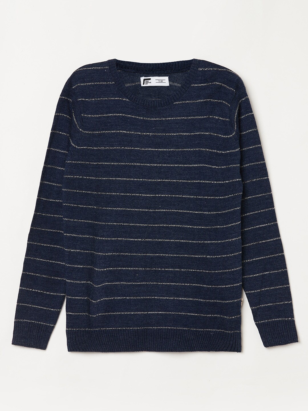 

Fame Forever by Lifestyle Boys Navy Blue & White Striped Acrylic Pullover