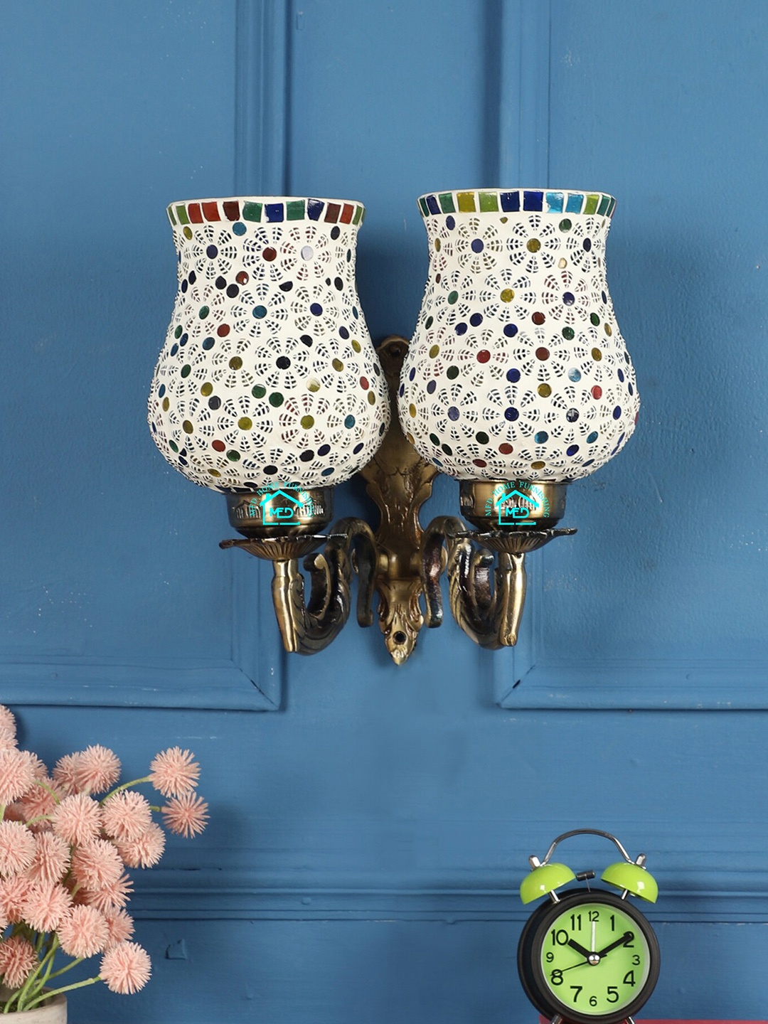 

MFD HOME FURNISHING Multicoloured Textured Wall Lamp, Multi