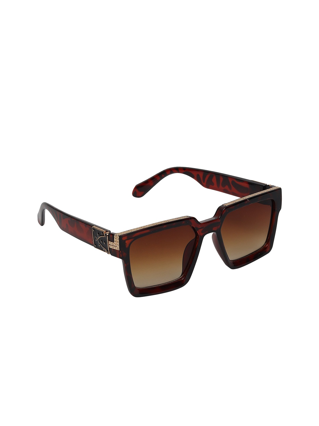 

CELEBRITY SUNGLASSES Unisex Brown UV Protected Lens & Brown Square Sunglasses CL-CL-Shahid